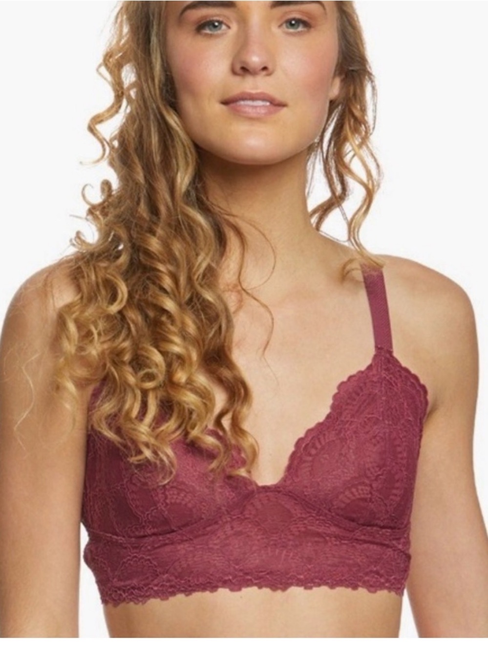 Free People Let me Kiss You Lace Bralette in Dusty Rose